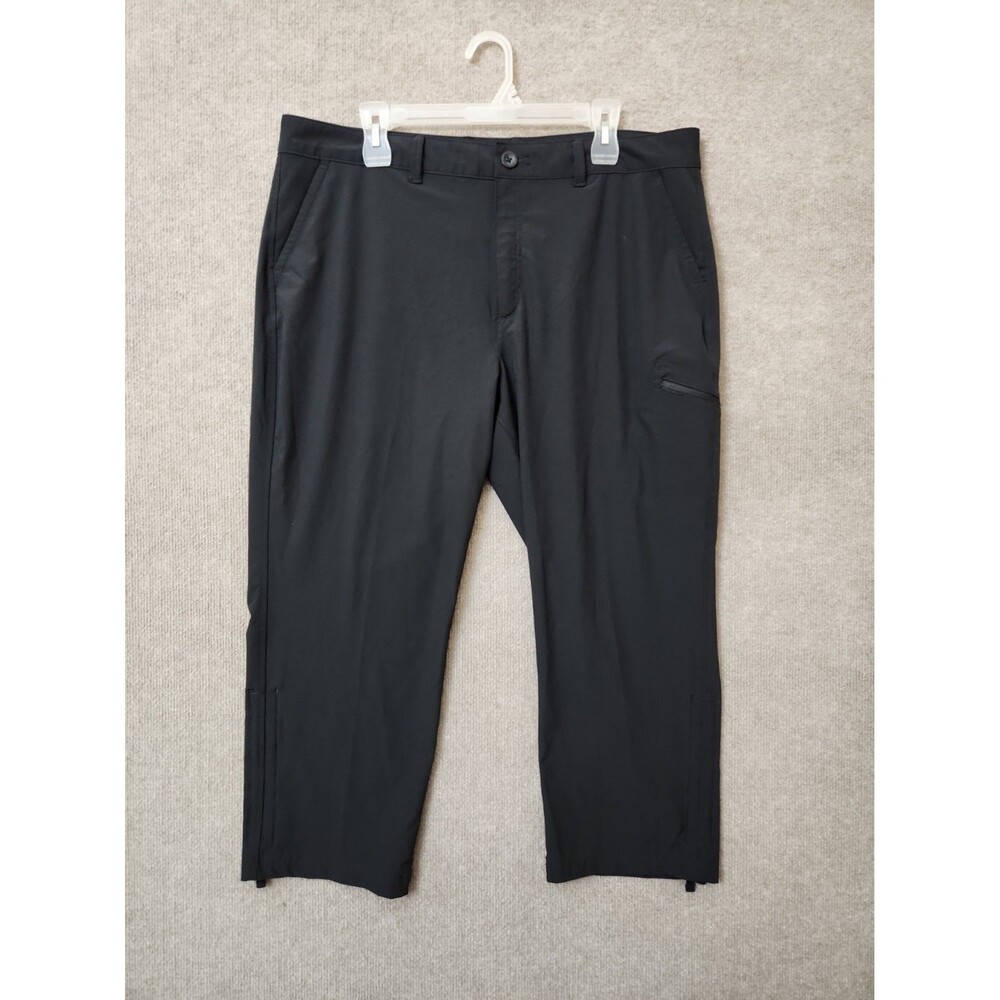 Eddie Bauer Stretch Ripstop Crop Cargo Pants Womens 16 Black Hiking Outdoor
